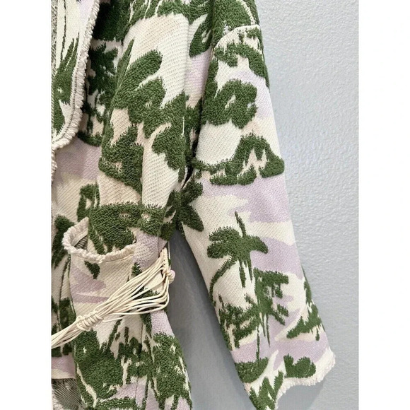 Maje Womens Cardiagan Size Small Imprime Aloha Belted Cardigan Jacket $595 - Picture 6 of 11